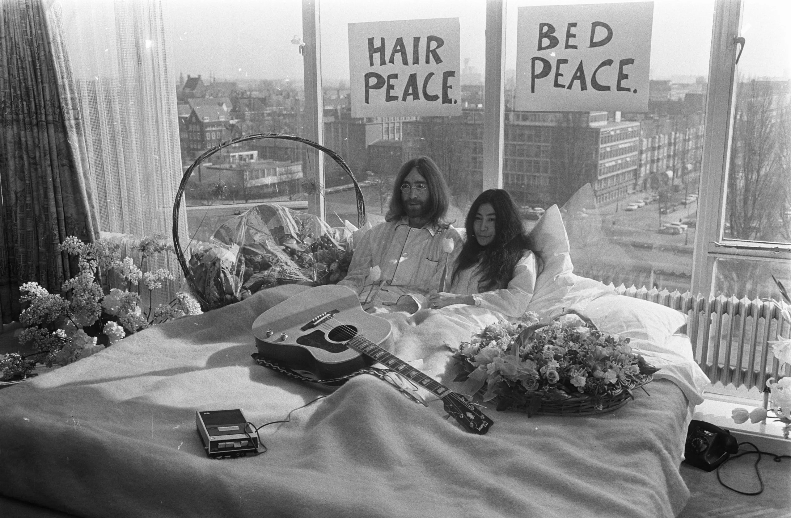 John Lennon, Yoko Ono, barış, protesto
