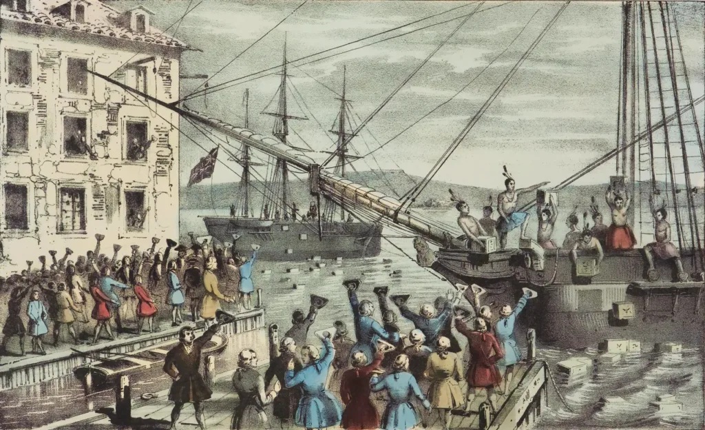 boston tea party, tariffs, tax